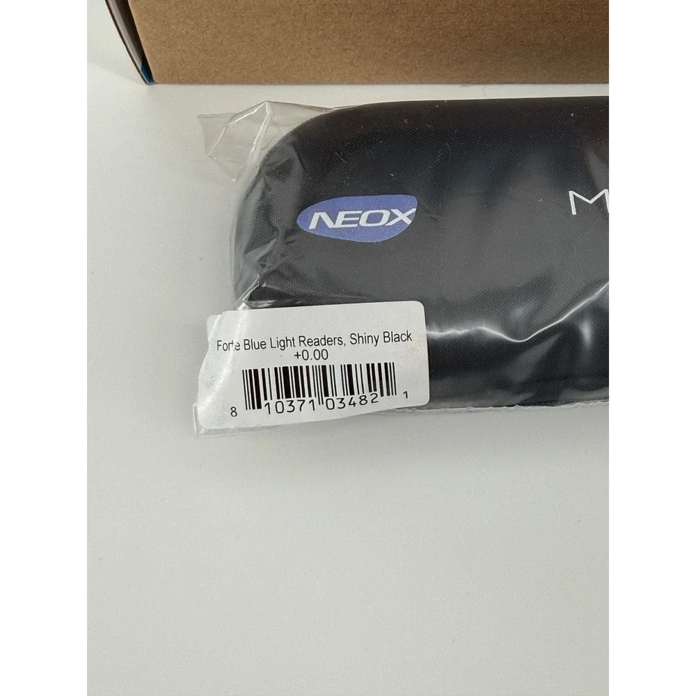 MicroVision Optical Forte Blue Light Readers Shiny Black +0.00 Neox Glasses